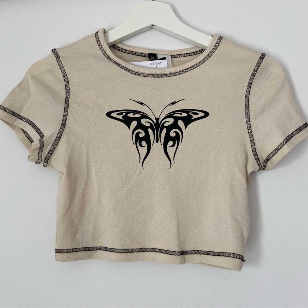 H&M NWT Butterfly Baby Tee